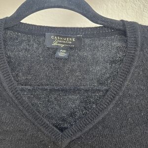 Charter Club Cashmere V-Neck Sweater - Black